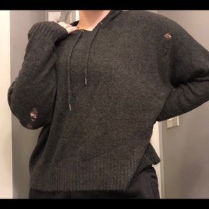 AE Grey Distressed Hoodie